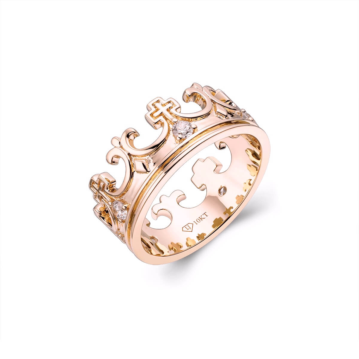 Effy D'Oro 14K Yellow Gold Diamond Accented Crown Ring, 0.41 TCW –  effyjewelry.com